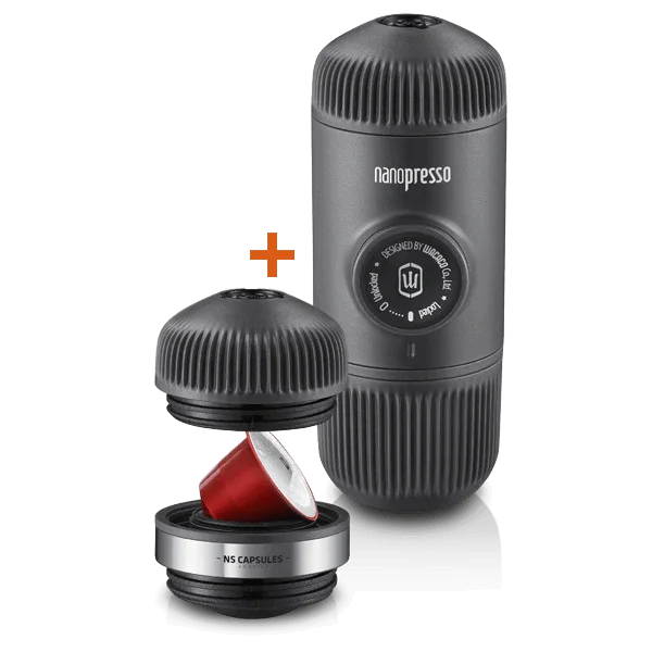 WACACO Nanopresso Portable Espresso Machine Black + NS Adapter - Tashqila WACACO Nanopresso Portable Espresso Machine Black + NS Adapter - Tashqila